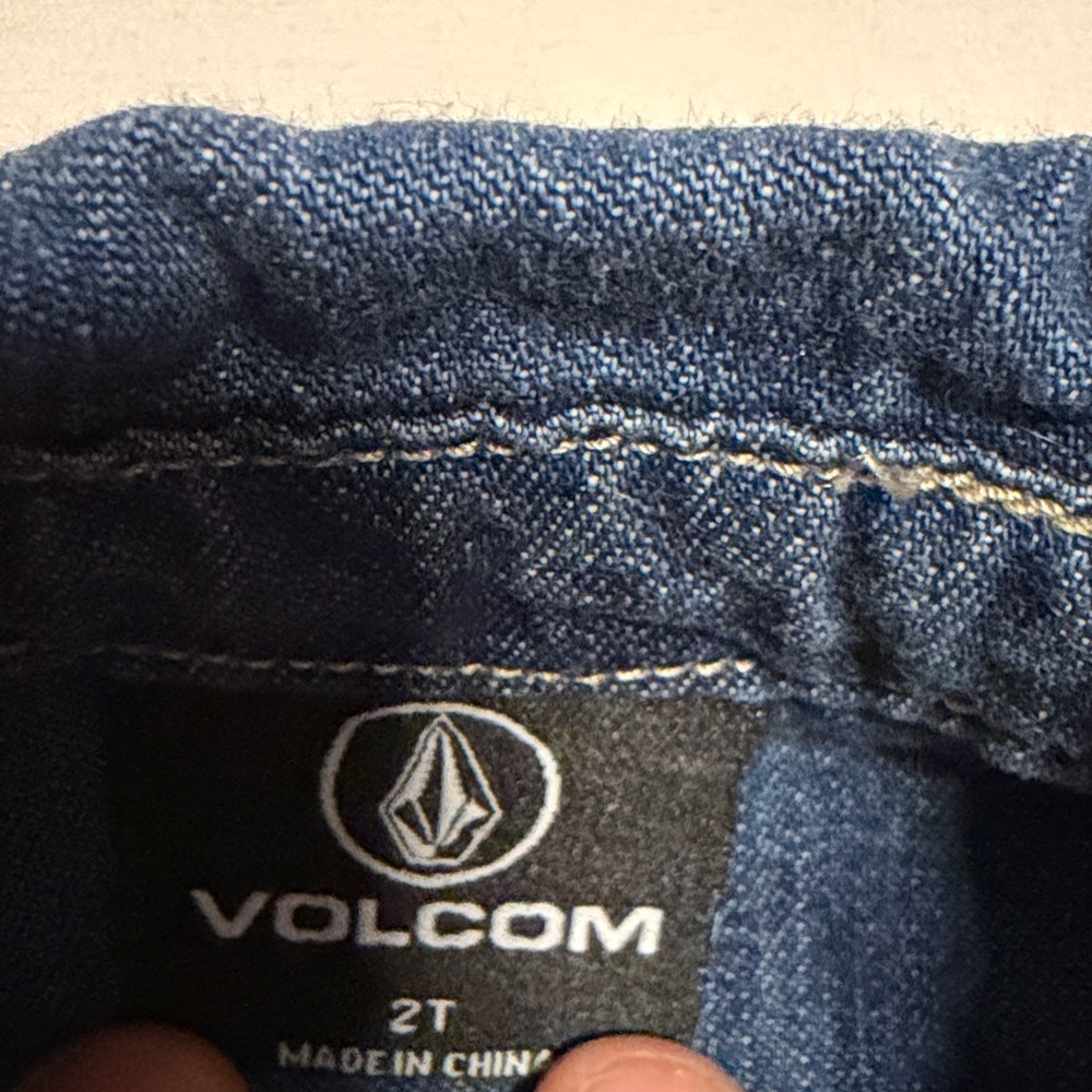 Volcom Kids Dark Blue Denim Shirt - Picture 2 of 6